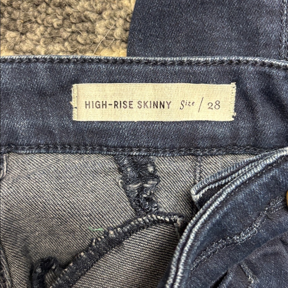 Pilcro and the Letterpress Anthropologie Dark Blue Skinny Jeans - Picture 4 of 8